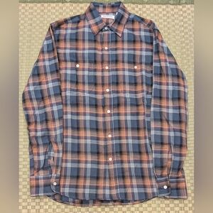Gustin Lightweight Plaid Flannel Shirt Men's Size XS Made in USA